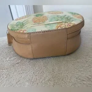 Brahmin | Bags | Brahmin Pineapple Print Round Bag Euc | Poshmark